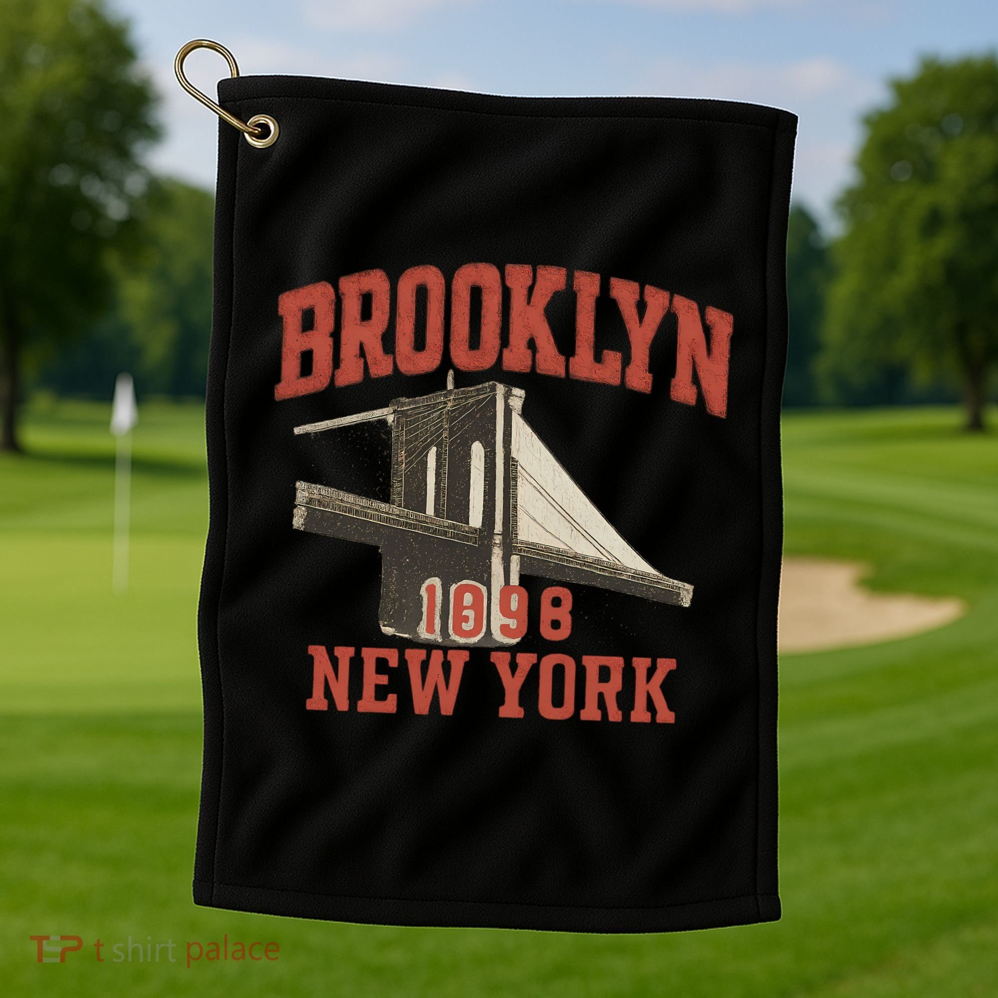 Brooklyn Bridge 1996 New York Golf Towel