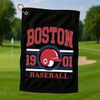 Boston Baseball 1901 Team Supporter Golf Towel thumb 1