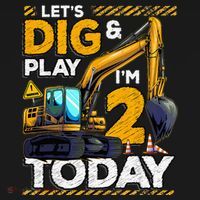 Birthday Boy 2 Construction 2nd Birthday Excavator Birthday Baby Bodysuit thumb 2