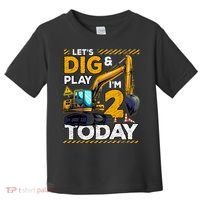 Birthday Boy 2 Construction 2nd Birthday Excavator Birthday Toddler T-Shirt thumb 0