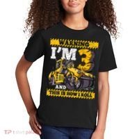 Birthday Boy 3 Construction 3rd Birthday Roller 3rd Birthday Kids T-Shirt thumb 2