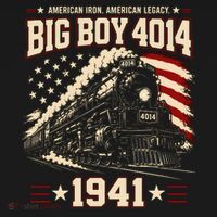 Big Boy 4014 Steam Locomotive American Legacy T-Shirt thumb 7