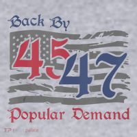 Back By 45 47 Popular Demand Funny America Flag Trump Won Women's Sweatshirt thumb 2