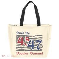 Back By 45 47 Popular Demand Funny America Flag Trump Won Tote Bag thumb 0