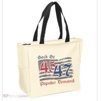 Back By 45 47 Popular Demand Funny America Flag Trump Won Tote Bag thumb 2