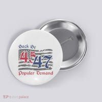 Back By 45 47 Popular Demand Funny America Flag Trump Won Button thumb 0