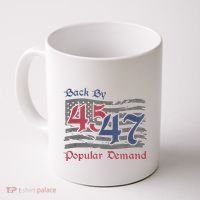 Back By 45 47 Popular Demand Funny America Flag Trump Won Coffee Mug thumb 0