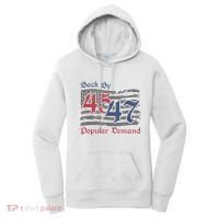 Back By 45 47 Popular Demand Funny America Flag Trump Won Women's Hoodie thumb 0