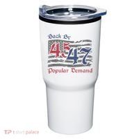 Back By 45 47 Popular Demand Funny America Flag Trump Won Tumbler thumb 0