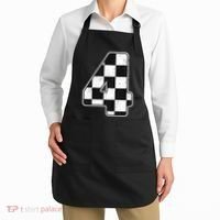 Birthday Boy 4 Four Race Car 4th Birthday Racing Car Flag Apron thumb 2