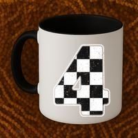 Birthday Boy 4 Four Race Car 4th Birthday Racing Car Flag Coffee Mug thumb 2
