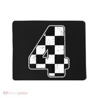 Birthday Boy 4 Four Race Car 4th Birthday Racing Car Flag Mousepad thumb 0