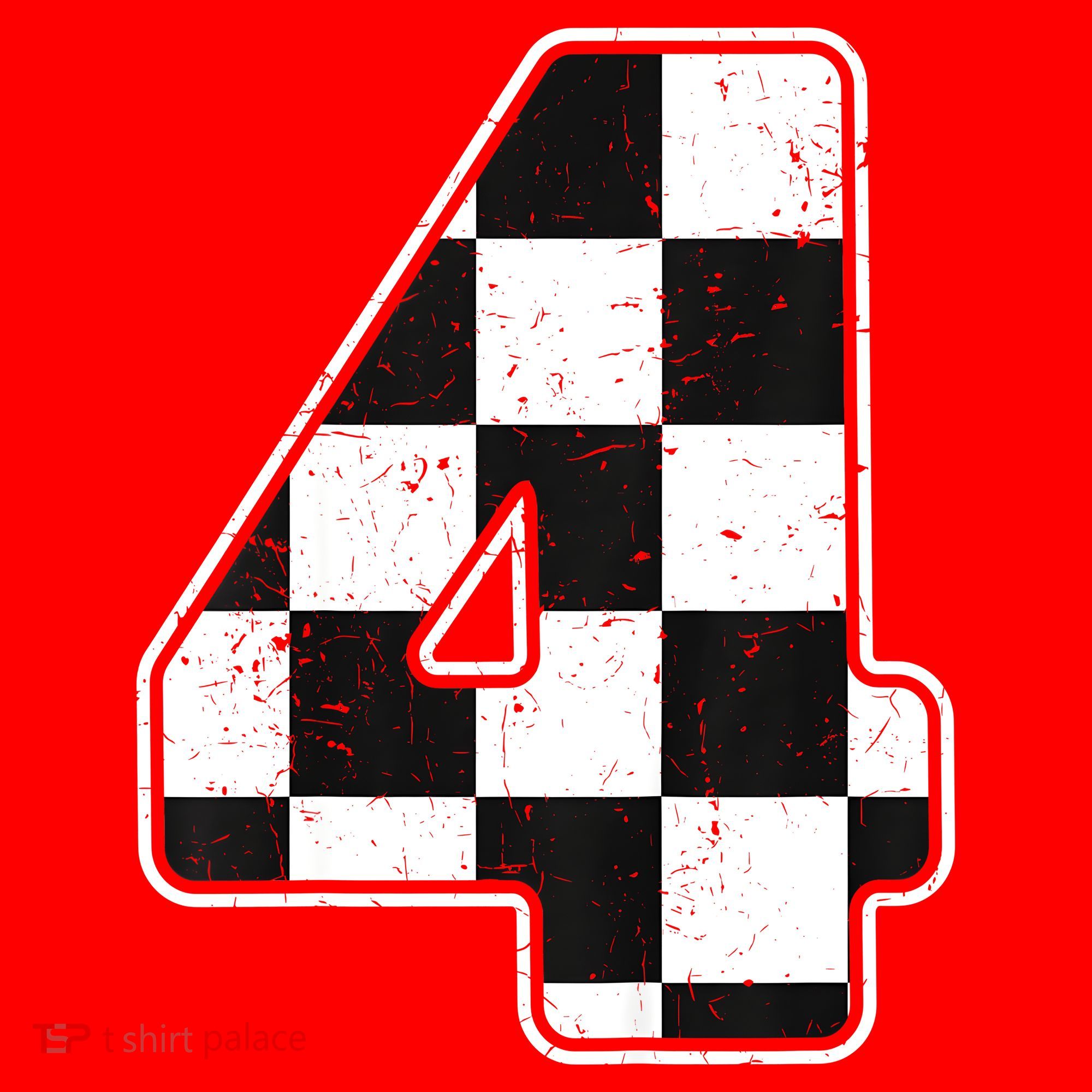 Birthday Boy 4 Four Race Car 4th Birthday Racing Car Flag Santa Hat