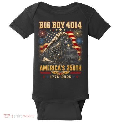 Big Boy 4014 America's 250th Commemorative Train Baby Bodysuit