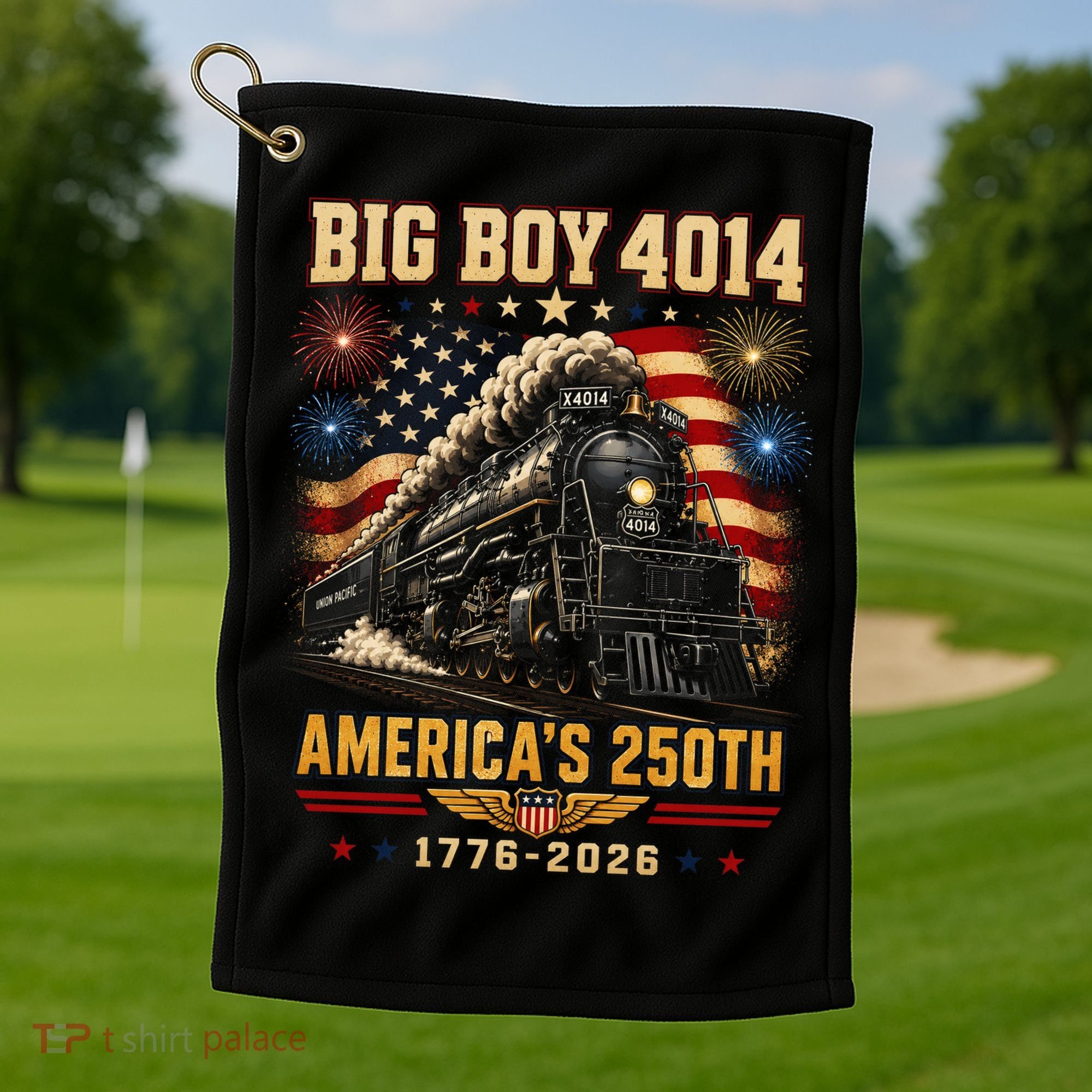 Big Boy 4014 America's 250th Commemorative Train Golf Towel
