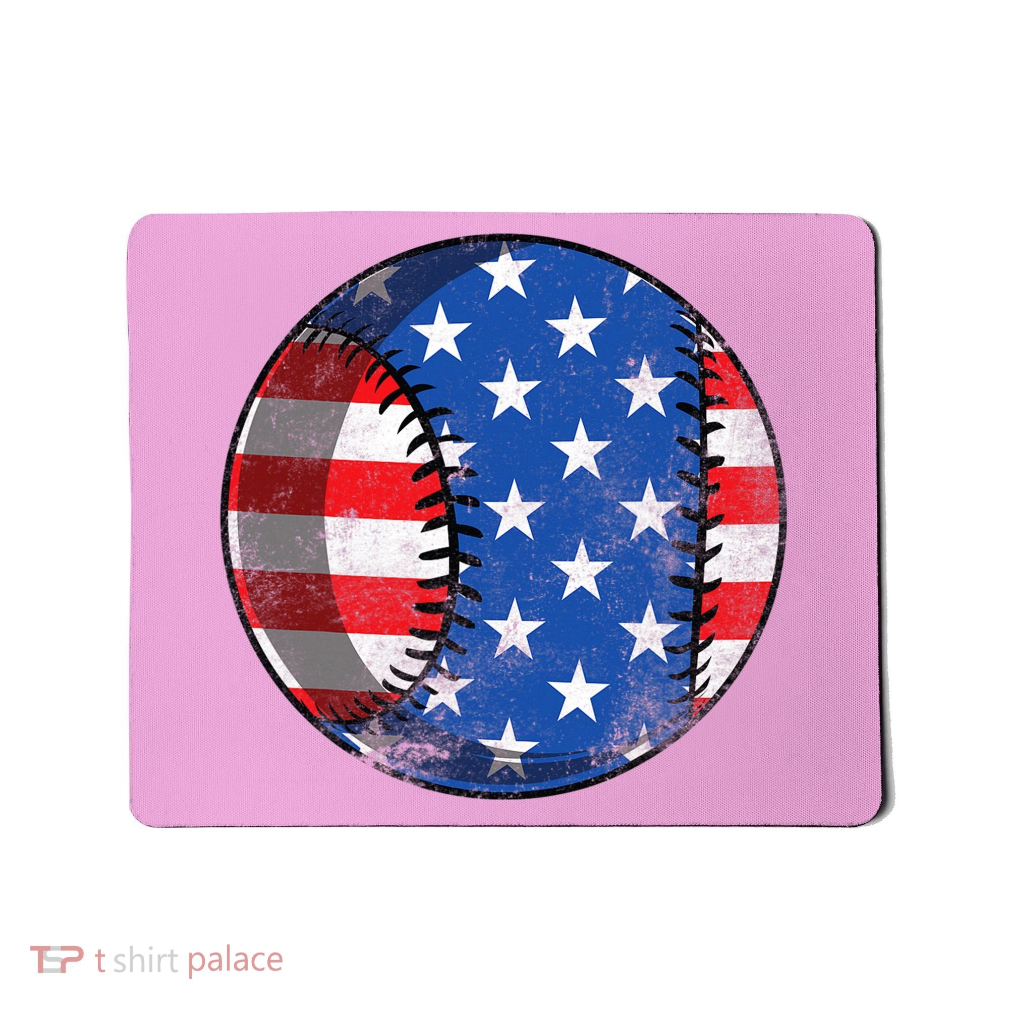 Baseball Ball 4th Of July Boys American Flag Mousepad
