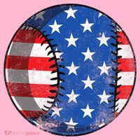 Baseball Ball 4th Of July Boys American Flag Baby Bodysuit thumb 2