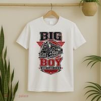 Big Boy 4000 Class Steam Locomotive American Train T-Shirt thumb 2