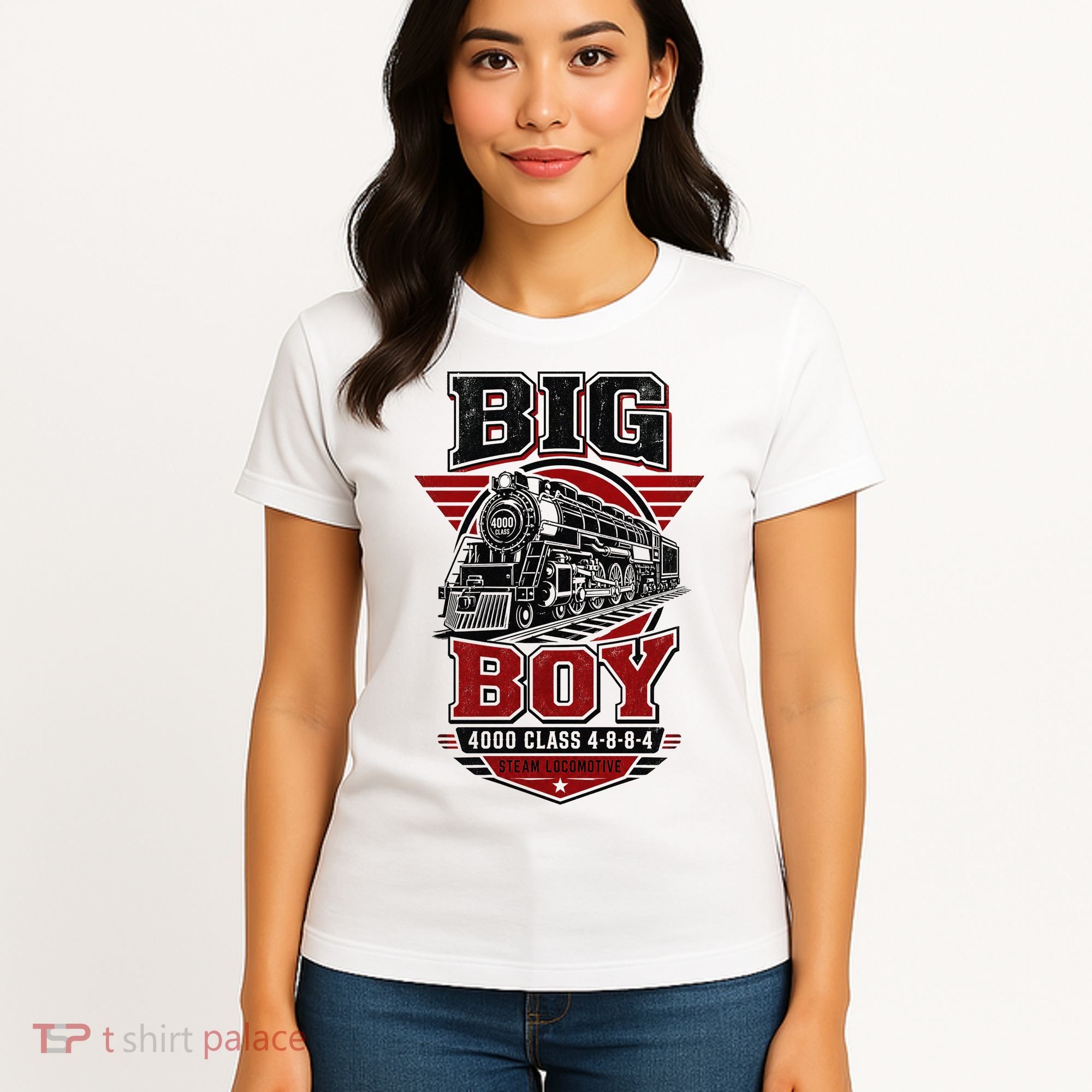 Big Boy 4000 Class Steam Locomotive American Train Women's T-Shirt