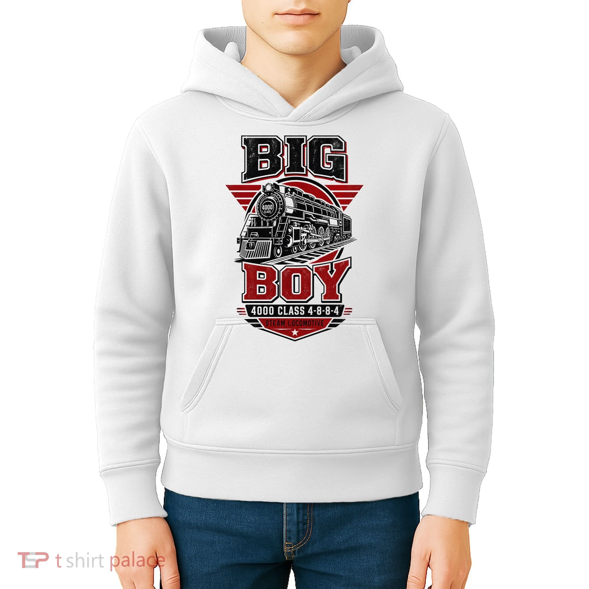 Big Boy 4000 Class Steam Locomotive American Train Kids Hoodie