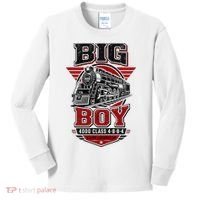 Big Boy 4000 Class Steam Locomotive American Train Kids Long Sleeve Shirt thumb 0