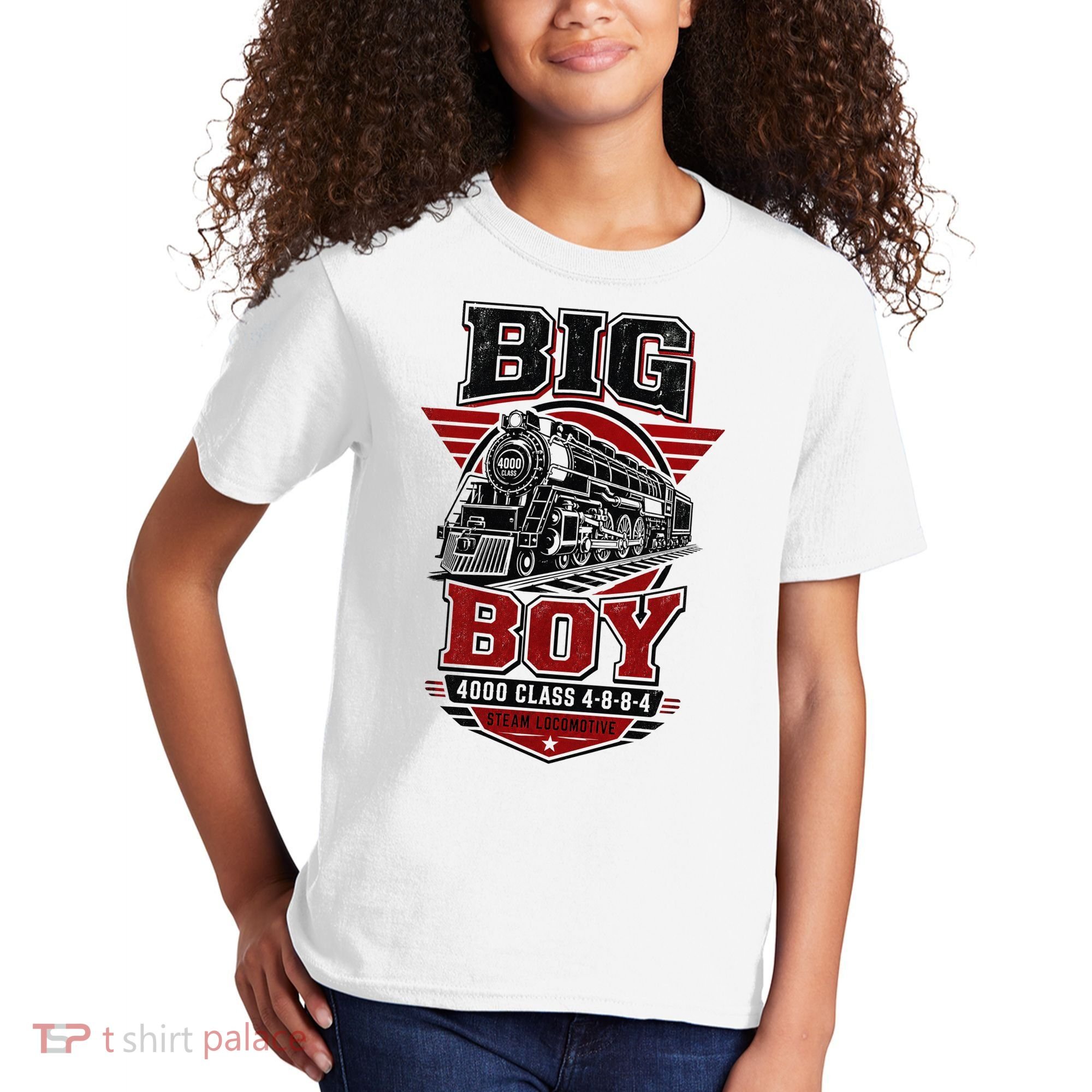 Big Boy 4000 Class Steam Locomotive American Train Kids T-Shirt