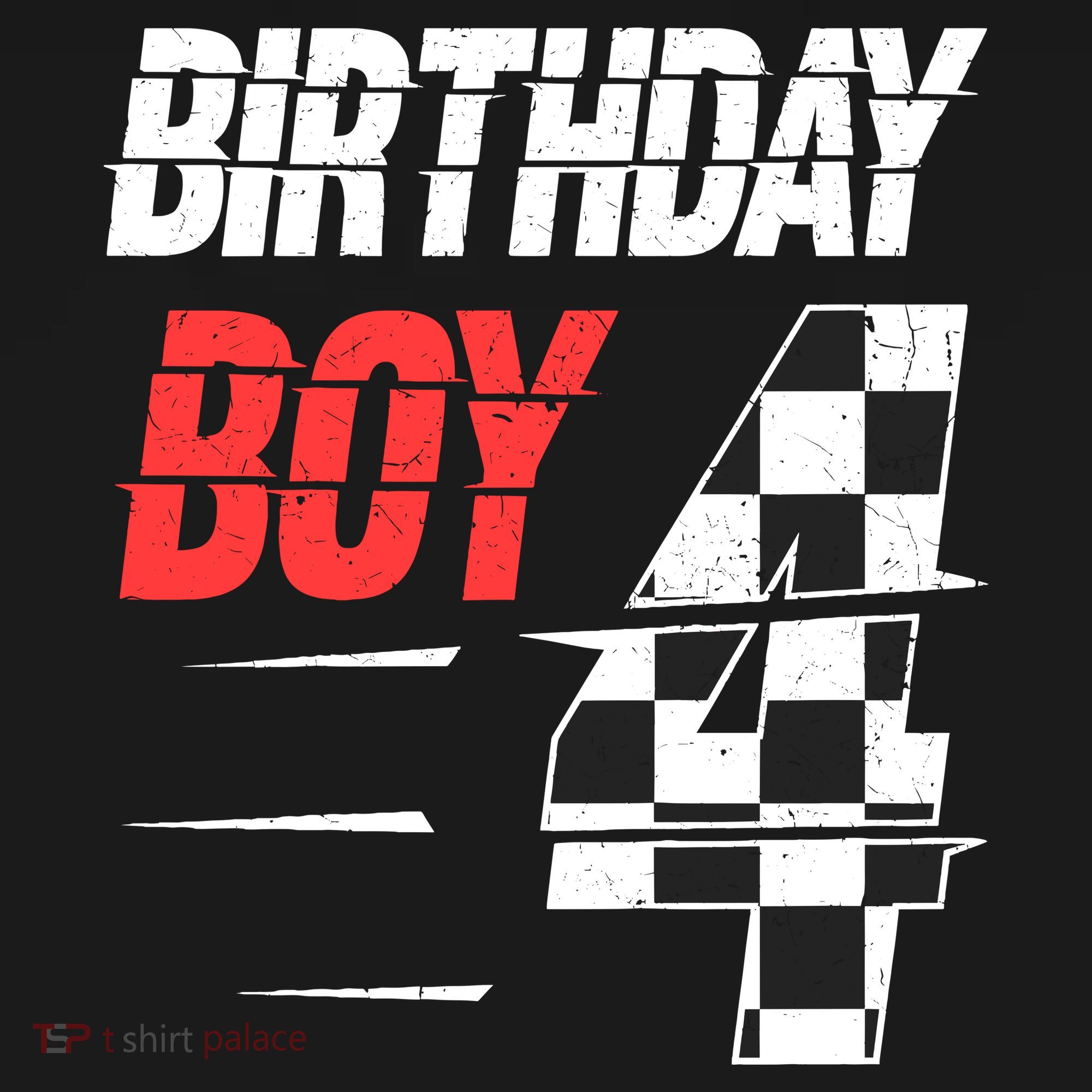 Birthday Boy 4 Four Racing Flag 4th Birthday Race Car Women's Hoodie