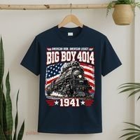 Big Boy 4014 Steam Locomotive Vintage Railroad T-Shirt thumb 2