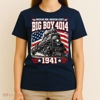 Big Boy 4014 Steam Locomotive Vintage Railroad T-Shirt thumb 4