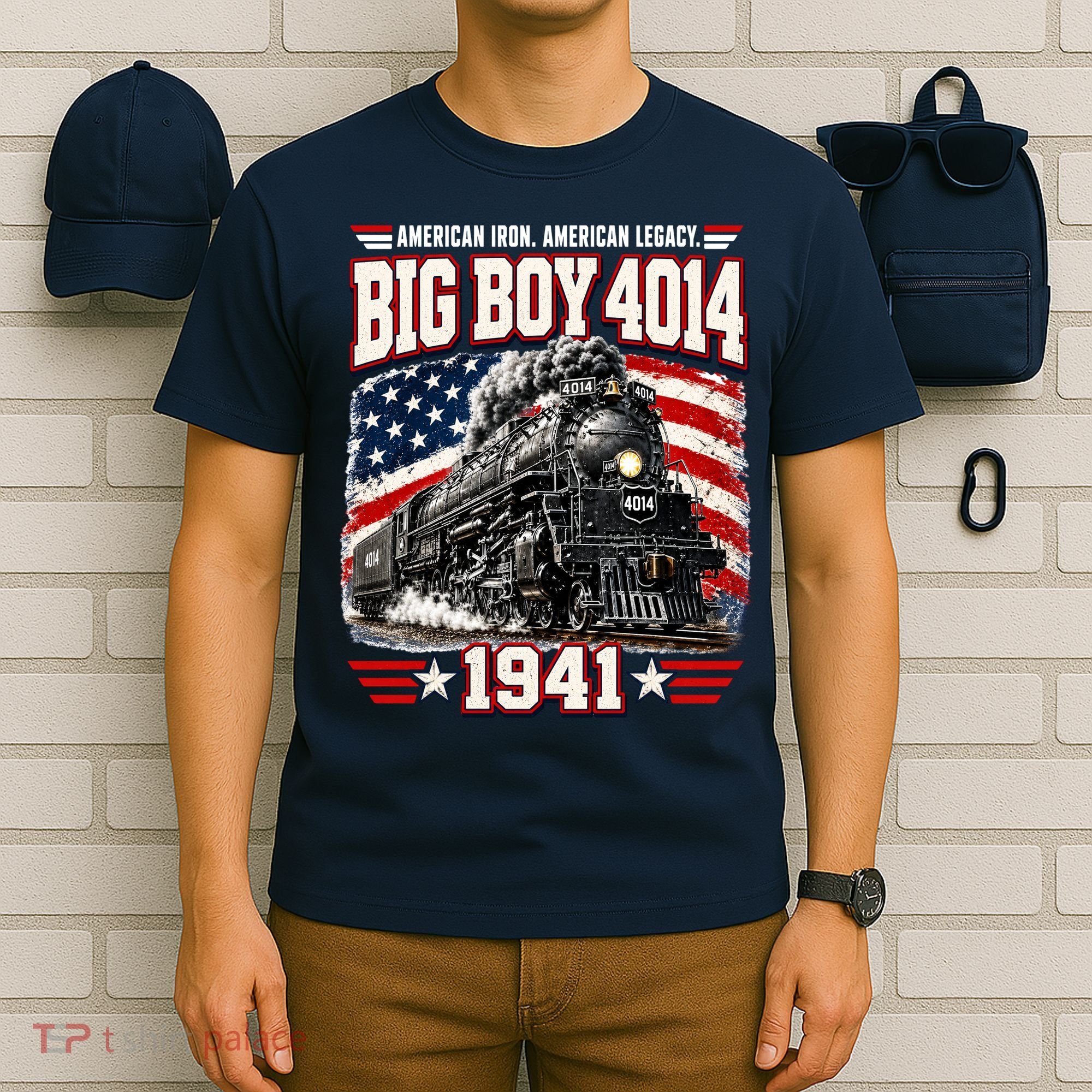 Big Boy 4014 Steam Locomotive Vintage Railroad T-Shirt