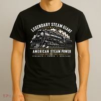 Big Boy 4014 Legendary Steam Train American Locomotive T-Shirt thumb 3