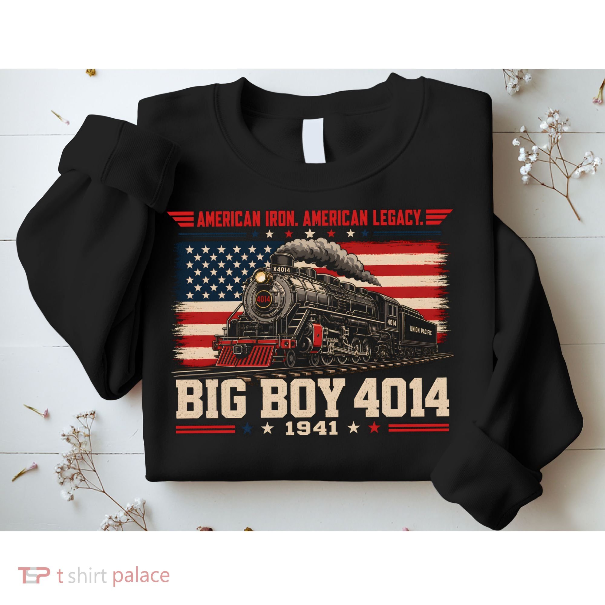 Big Boy 4014 Steam Train American Iron Legacy Vinatge Sweatshirt