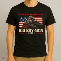 Big Boy 4014 Steam Train American Iron Legacy Vinatge T-Shirt thumb 3