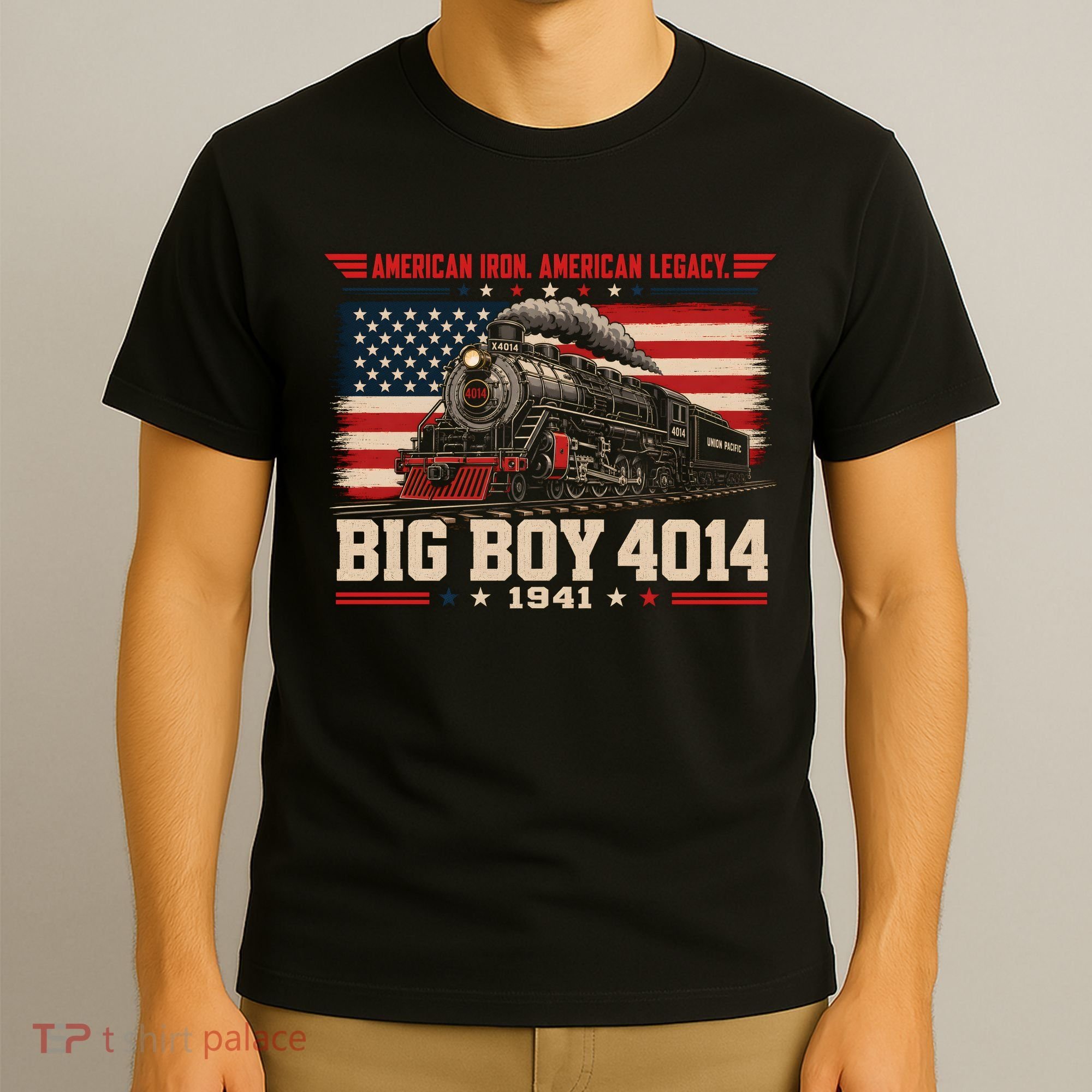 Big Boy 4014 Steam Train American Iron Legacy Vinatge T-Shirt