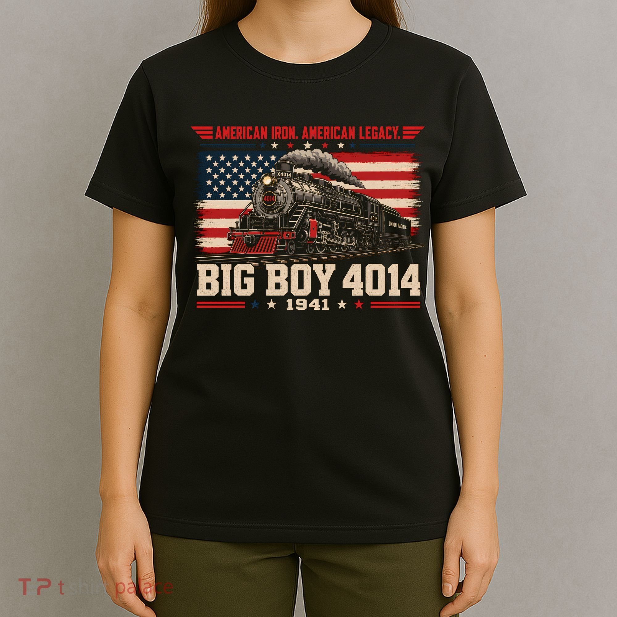 Big Boy 4014 Steam Train American Iron Legacy Vinatge T-Shirt