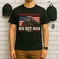 Big Boy 4014 Steam Train American Iron Legacy Vinatge T-Shirt thumb 6