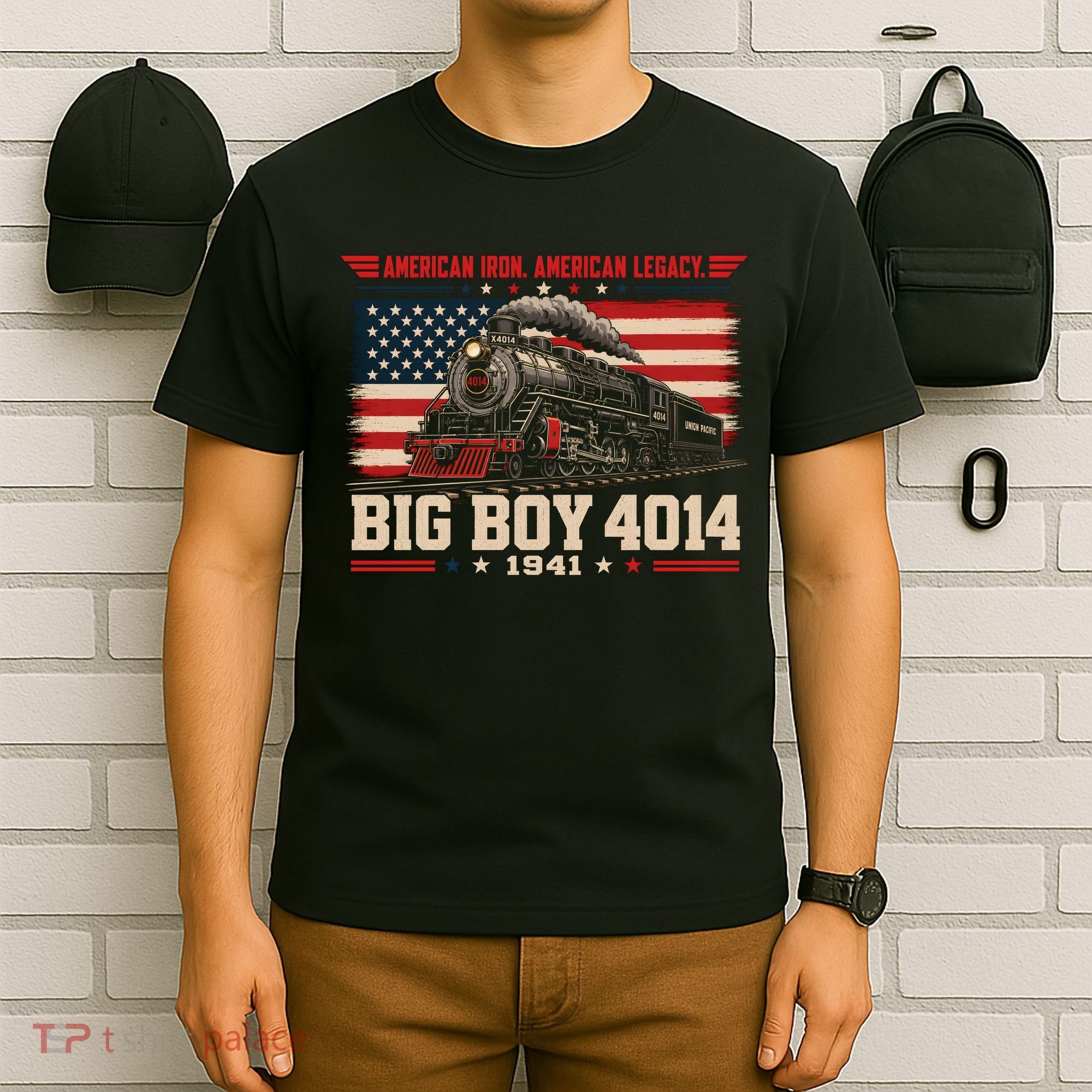 Big Boy 4014 Steam Train American Iron Legacy Vinatge T-Shirt