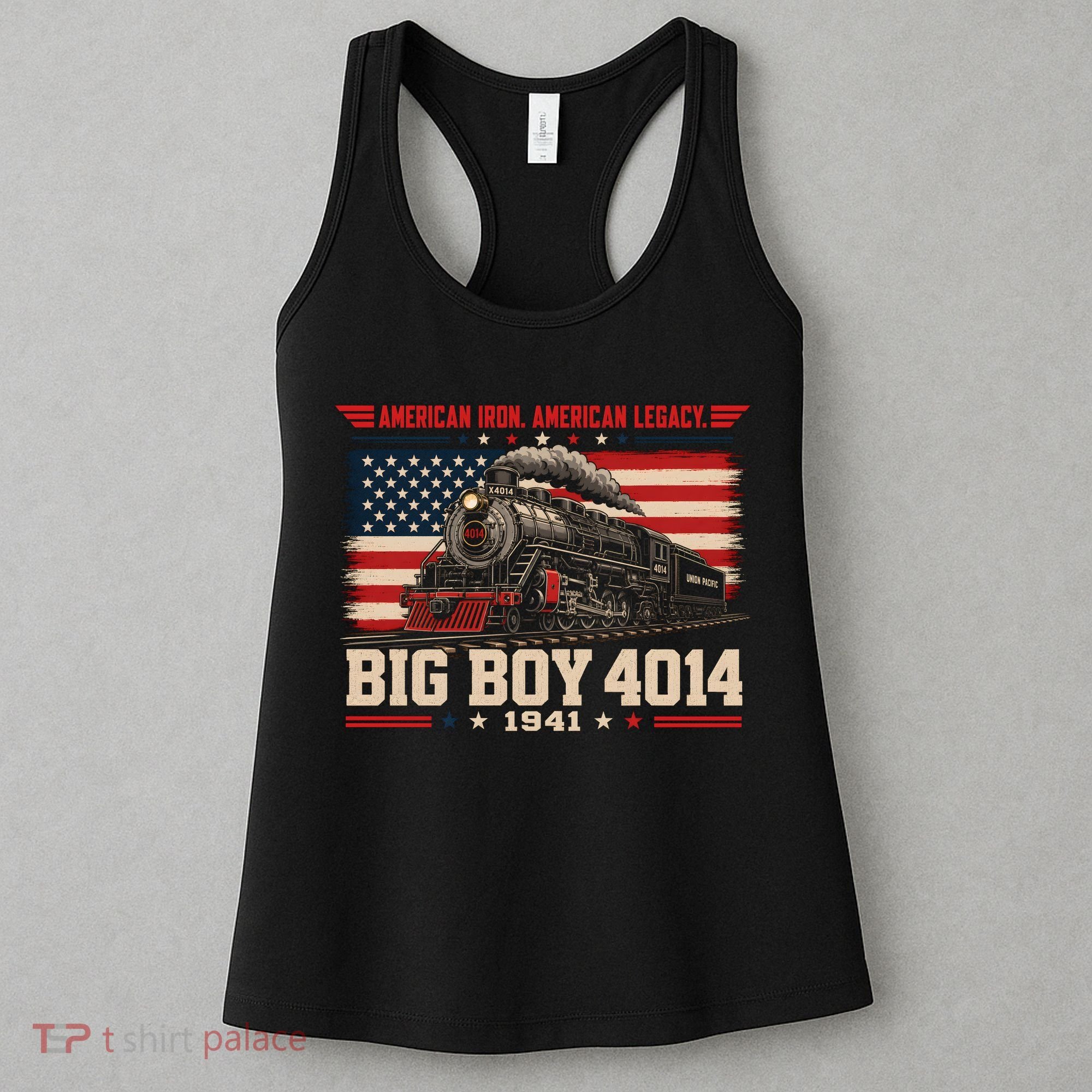 Big Boy 4014 Steam Train American Iron Legacy Vinatge Women's Tank Top