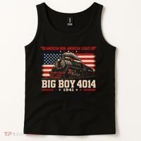 Big Boy 4014 Steam Train American Iron Legacy Vinatge Tank Top thumb 2