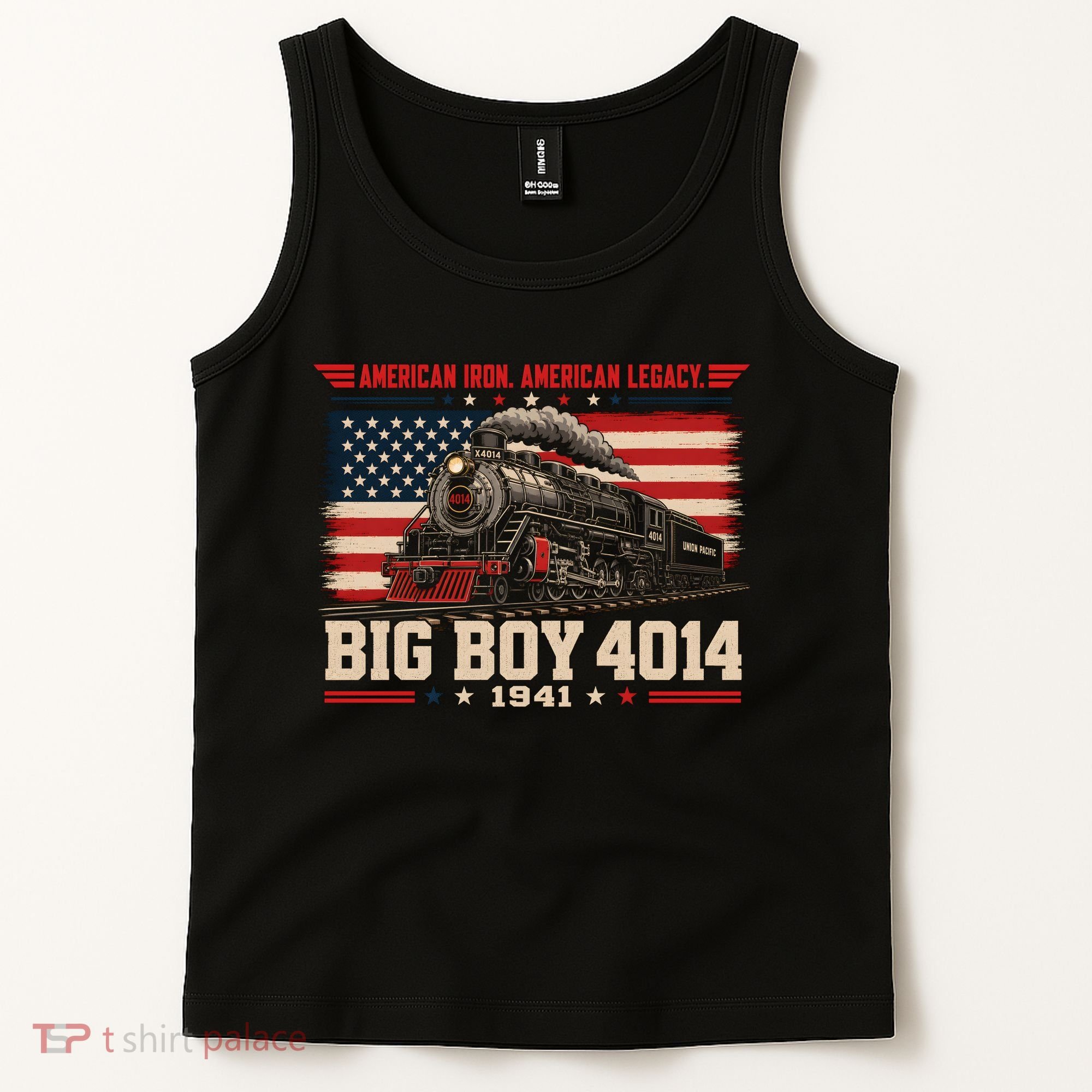 Big Boy 4014 Steam Train American Iron Legacy Vinatge Tank Top