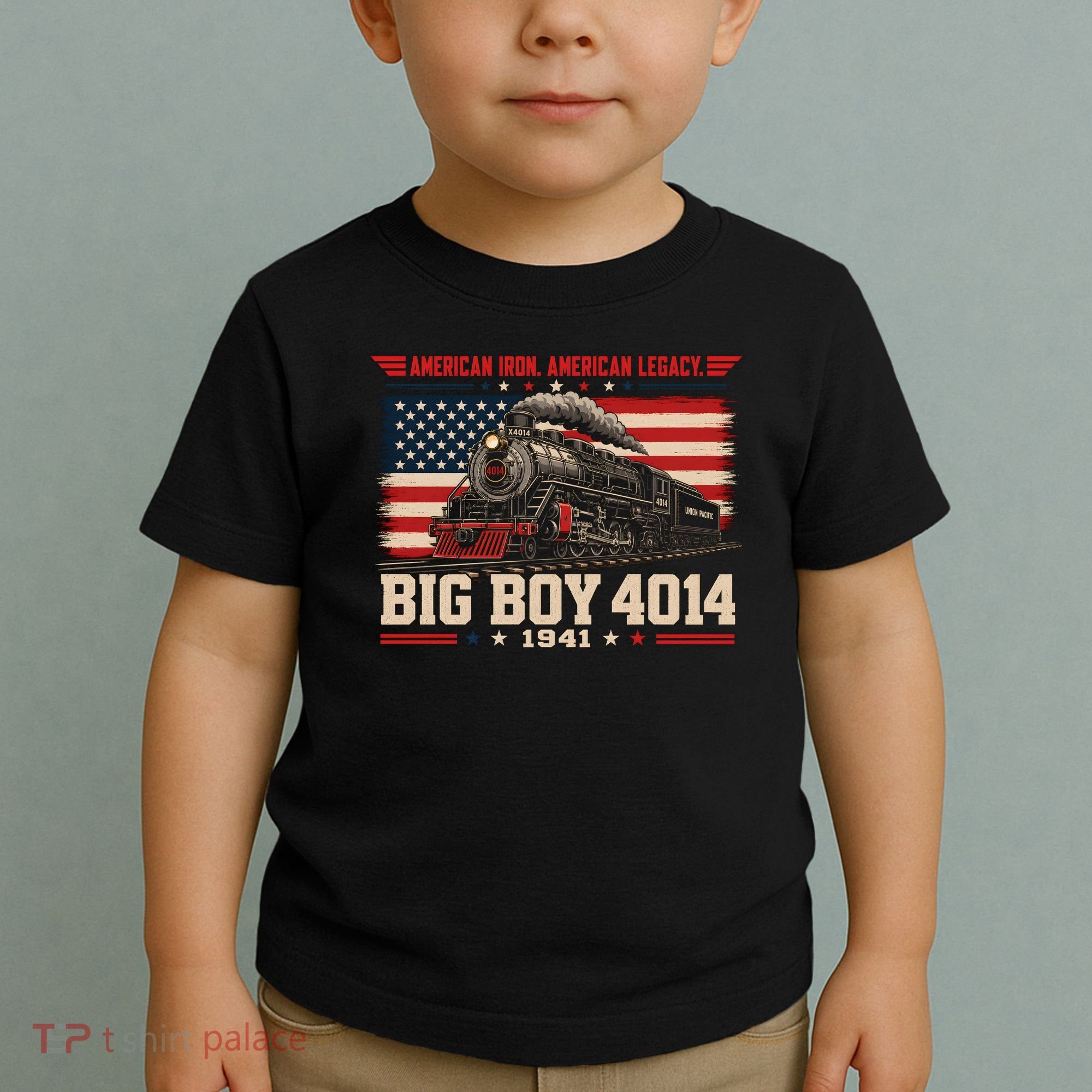 Big Boy 4014 Steam Train American Iron Legacy Vinatge Toddler T-Shirt
