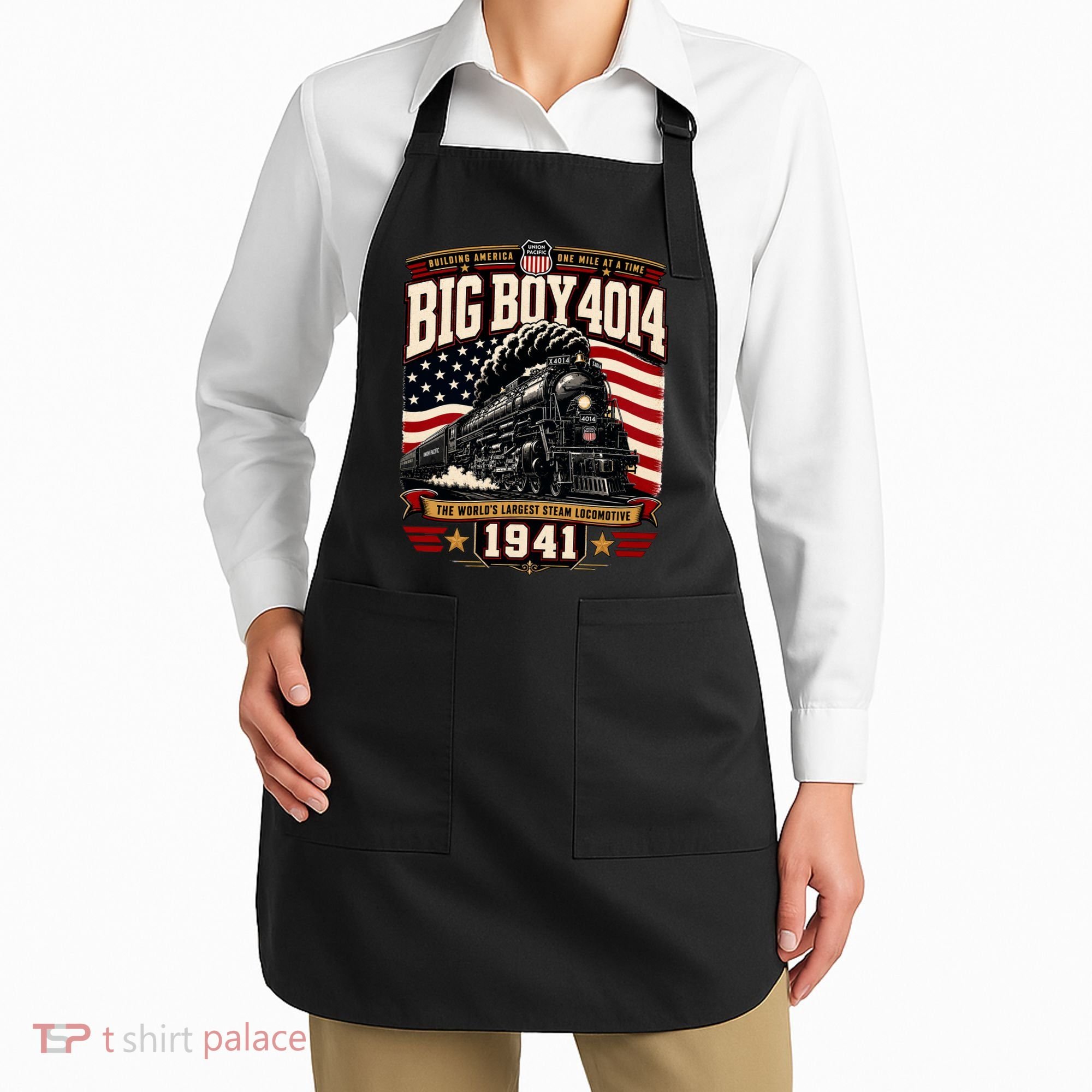 Big Boy 4014 Steam Engine Locomotive Train Railroad Apron