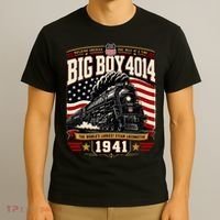 Big Boy 4014 Steam Engine Locomotive Train Railroad T-Shirt thumb 3