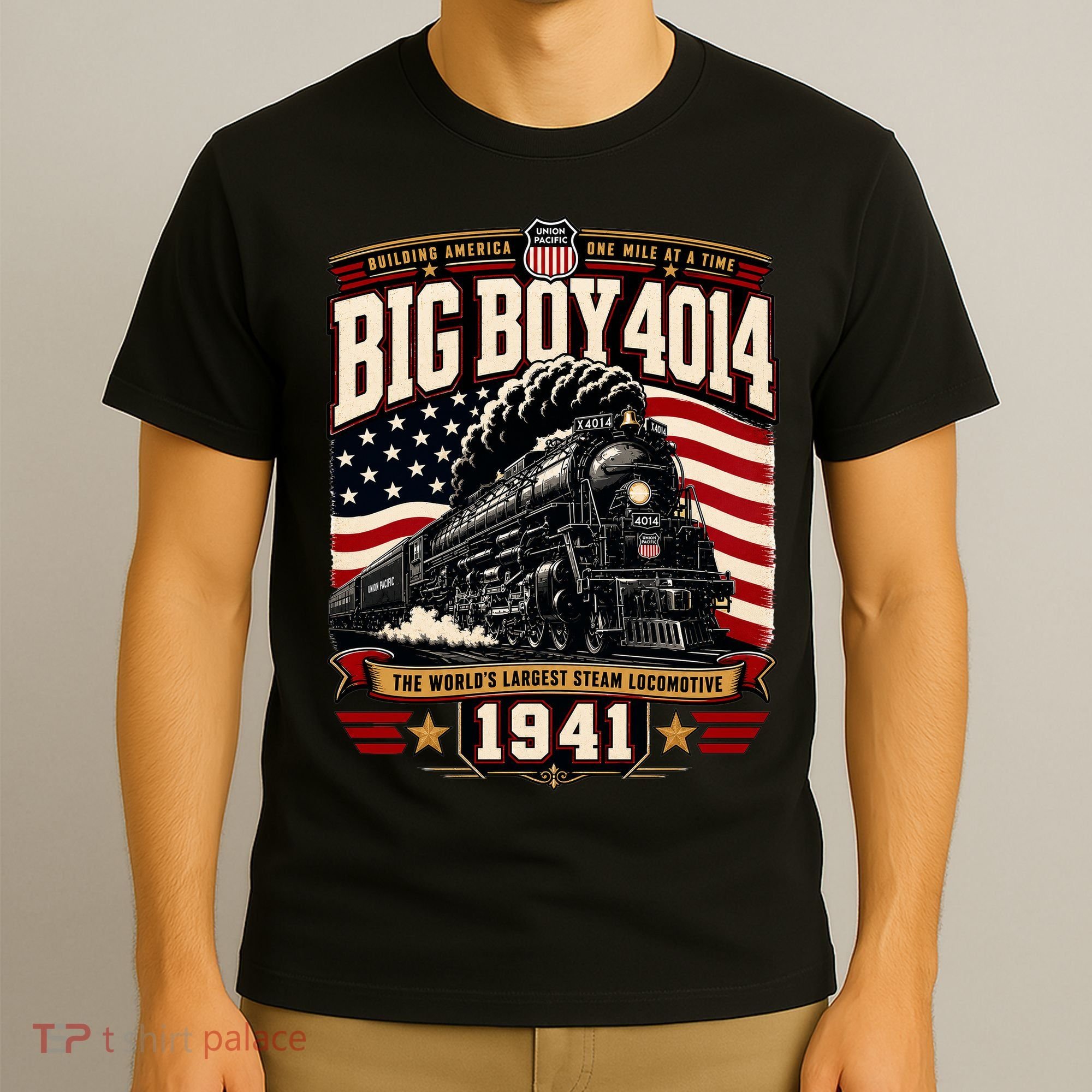 Big Boy 4014 Steam Engine Locomotive Train Railroad T-Shirt