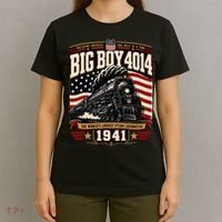 Big Boy 4014 Steam Engine Locomotive Train Railroad T-Shirt thumb 4