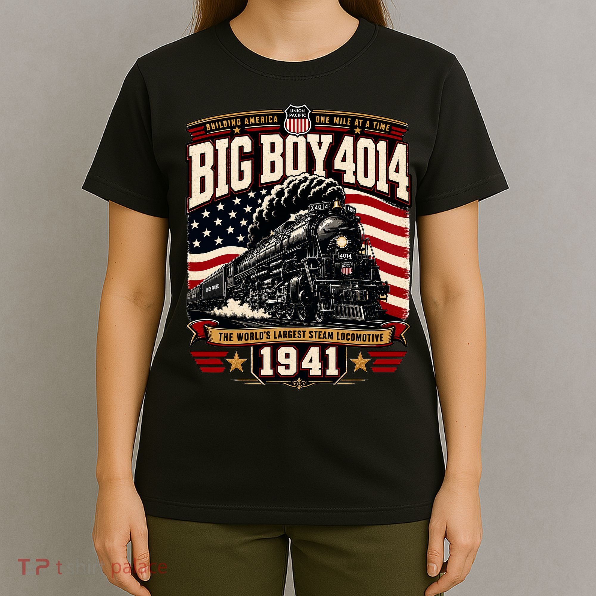 Big Boy 4014 Steam Engine Locomotive Train Railroad T-Shirt