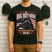 Big Boy 4014 Steam Engine Locomotive Train Railroad T-Shirt thumb 6