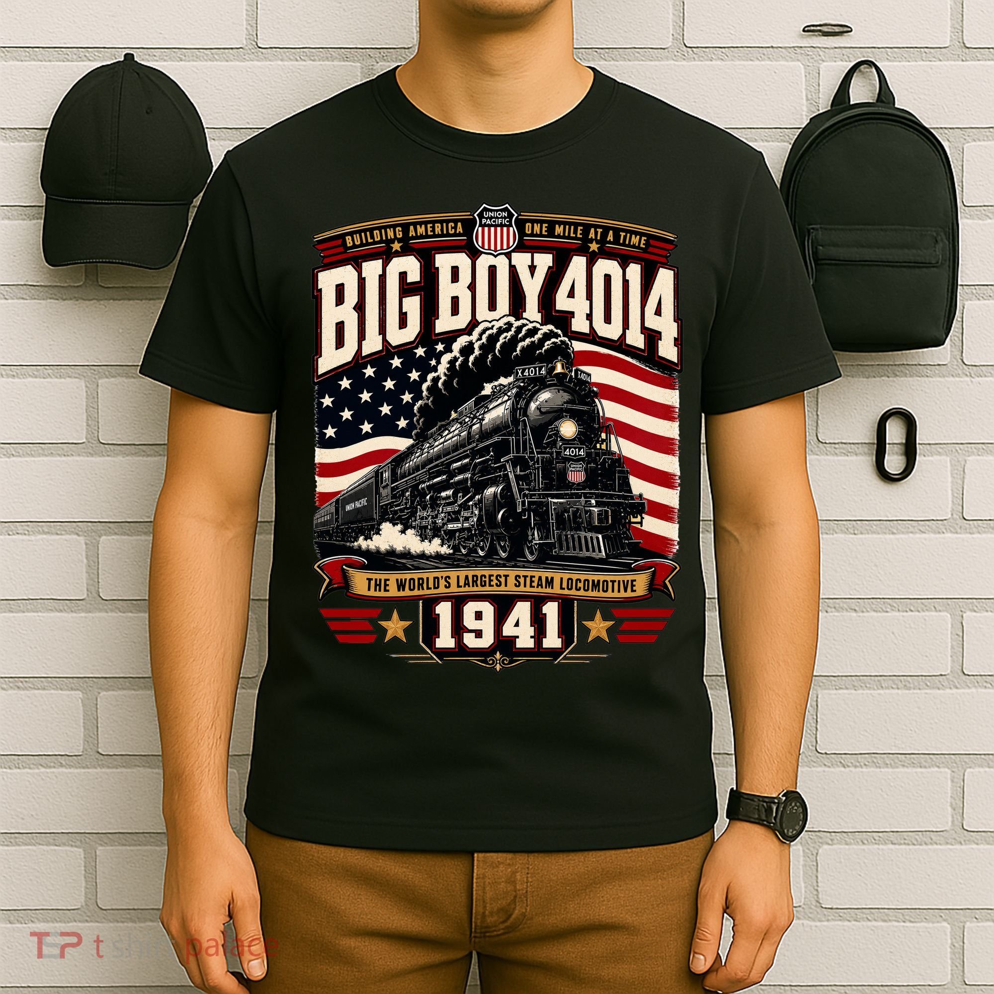 Big Boy 4014 Steam Engine Locomotive Train Railroad T-Shirt