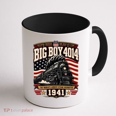 Big Boy 4014 Steam Engine Locomotive Train Railroad Coffee Mug back