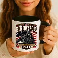 Big Boy 4014 Steam Engine Locomotive Train Railroad Coffee Mug thumb 3